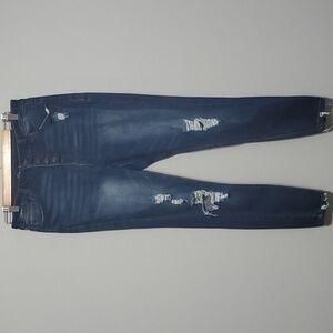 Vanilla Star jeans women's size 11 blue button-fly highrise high-rise high rise